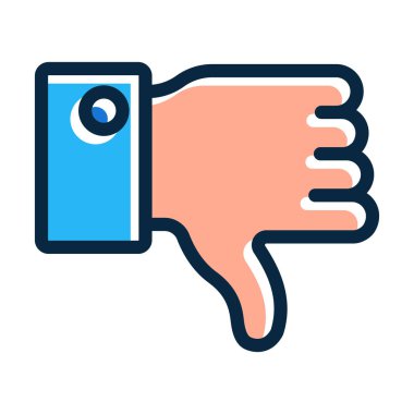 Kişisel ve Ticari Kullanım İçin Koyu Renk Simgelerini Doldurulmuş Vektör Kalın Çizgisinden Hoşnutsuz