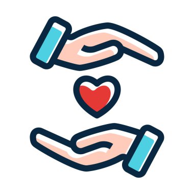 Kişisel ve Ticari Kullanım İçin Koyu Renkler Simgelerini Doldurulmuş Kalın Satır Paylaşımı