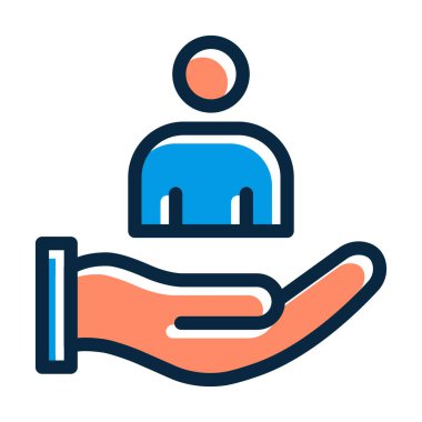 Müşteri Kalın Çizgisi Koyu Renk Simgeleri Kişisel ve Ticari Kullanım İçin Dolduruldu