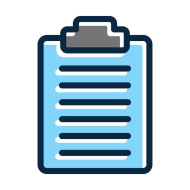 Kişisel ve Ticari Kullanım İçin Koyu Renk Simgelerini Doldurulmuş Pano Vektör Kalın Çizgisi