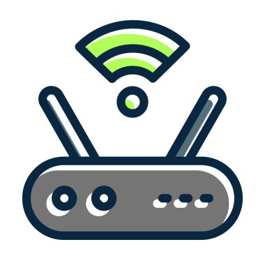 Yönlendirme Vektörü Kalın Çizgisi Kişisel ve Ticari Kullanım İçin Koyu Renk Simgeleri Dolduruldu