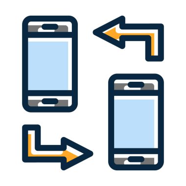 Kişisel ve Ticari Kullanım İçin Koyu Renk Simgeleri Doldurulmuş Uzak Erişim Vektör Kalın Çizgisi