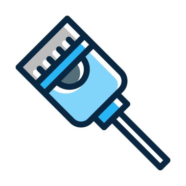 Kişisel ve ticari kullanım için Koyu Renk Simgeleri Doldurulmuş Ethernet Vektör Kalın Çizgisi