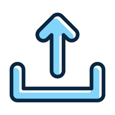 Kişisel ve Ticari Kullanım İçin Koyu Renk Simgelerini Doldurulmuş Vektör Kalın Çizgisini Yükle