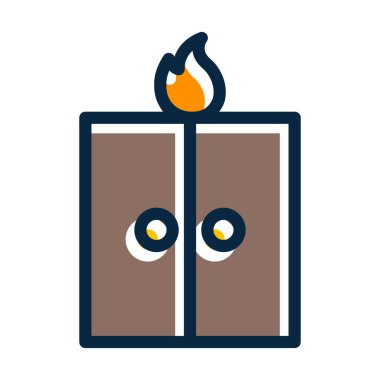 Kişisel ve ticari kullanım için Koyu Renk Simgesi Doldurulmuş Çıkış Vektörü Kalın Çizgisi