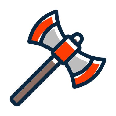 Kişisel ve ticari kullanım için Koyu Renk Simgesi Doldurulmuş Axe Vektör Kalın Çizgisi