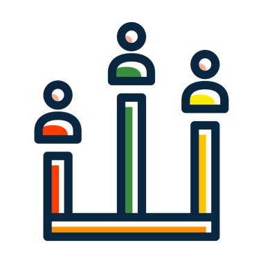 Kişisel ve Ticari Kullanım İçin Koyu Renk Simgelerini Doldurulmuş Oy Verici Kalın Çizgisi