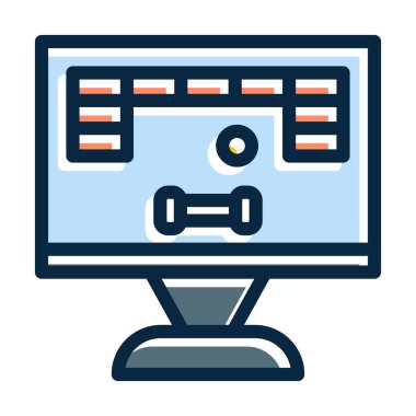 Arkanoid Vektör Kalın Çizgisi Kişisel ve Ticari Kullanım İçin Koyu Renk Simgeleri Dolduruldu