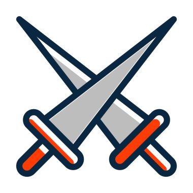 Eskrim Vektörü Kalın Çizgisi Kişisel ve Ticari Kullanım İçin Koyu Renk Simgeleri Dolduruldu