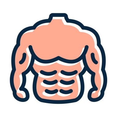 Kişisel ve ticari kullanım için Koyu Renk Simgeleri Doldurulmuş Vücut Vektörü Kalın Çizgisi