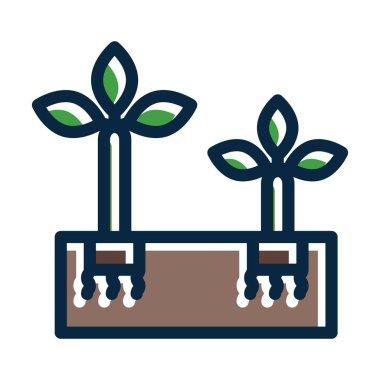 Kişisel ve Ticari Kullanım İçin Koyu Renk Simgelerini Doldurulmuş Hidrofonik Vektör Kalın Çizgisi