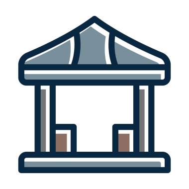 Kişisel ve Ticari Kullanım İçin Koyu Renk Simgeleri Doldurulmuş Sayfa Vektör Kalın Çizgisi