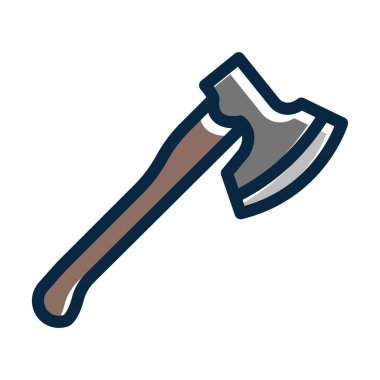 Kişisel ve Ticari Kullanım İçin Koyu Renk Simgelerini Doldurulmuş Axe Vektör Kalın Çizgisi