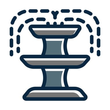 Kuruluş Vektör Kalın Çizgisi Kişisel ve Ticari Kullanım İçin Koyu Renk Simgeleri Dolduruldu