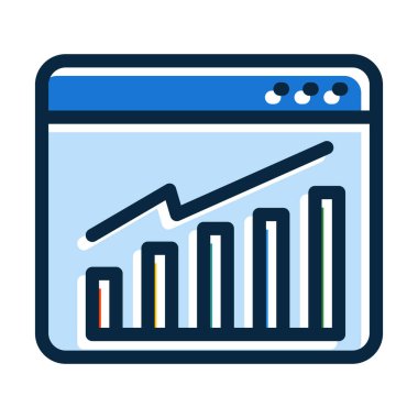 Kişisel ve Ticari Kullanım İçin Koyu Renk Simgelerini Doldurulmuş Web Trafik Kalın Çizgisi