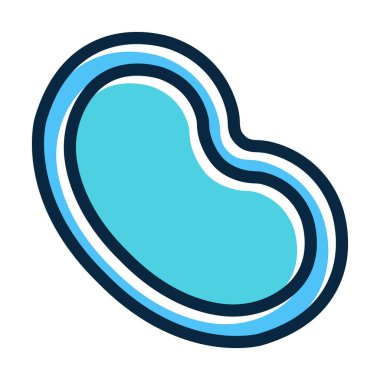 Jöle Fasulyesi Kalın Çizgisi Kişisel ve Ticari Kullanım İçin Koyu Renk Simgeleri Dolduruldu