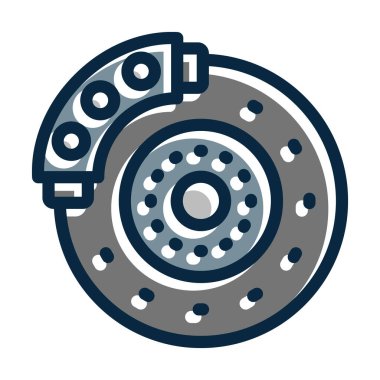 Kişisel ve ticari kullanım için Koyu Renk Simgeleri Doldurulmuş Fren Vektörü Kalın Çizgisi