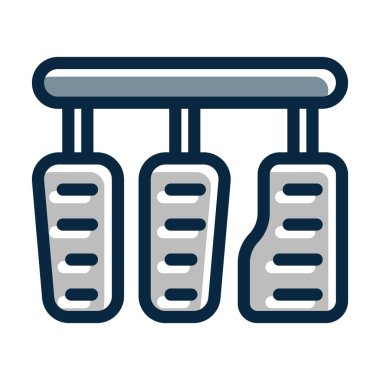 Kişisel ve ticari kullanım için Koyu Renk Simgeleri Doldurulmuş Pedal Vektör Kalın Çizgisi