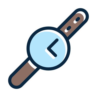 Kişisel ve Ticari Kullanım İçin Koyu Renk Simgelerini Doldurulmuş Vektör Kalın Çizgisini İzle