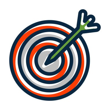 Görev Vektörü Kalın Çizgisi Kişisel ve Ticari Kullanım İçin Koyu Renk Simgeleri Dolduruldu