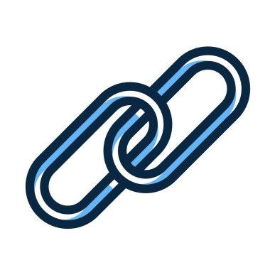 Kişisel ve ticari kullanım için Koyu Renk Simgeleri Doldurulmuş Bağlantı Vektörü Kalın Çizgisi