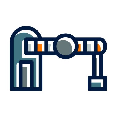 Bariyer Vektör Kalın Çizgisi Kişisel ve Ticari Kullanım İçin Koyu Renk Simgeleri Dolduruldu