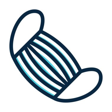 Kişisel ve Ticari Kullanım İçin Koyu Renk Simgelerini Doldurulmuş Koruyucu Maske Vektörü Kalın Çizgisi