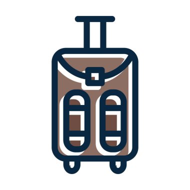 Yük Vektörü Kalın Çizgisi Kişisel ve Ticari Kullanım İçin Koyu Renk Simgeleri Dolduruldu