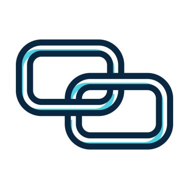 Kişisel ve ticari kullanım için Koyu Renk Simgeleri Doldurulmuş Bağlantı Vektörü Kalın Çizgisi