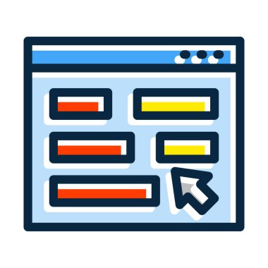 Kişisel ve ticari kullanım için Koyu Renk Simgeleri Doldurulmuş Arayüz Vektör Kalın Çizgisi