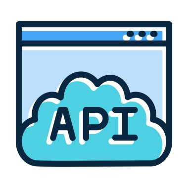 Api Vektör Kalın Çizgisi Kişisel ve Ticari Kullanım İçin Koyu Renk Simgeleri Dolduruldu