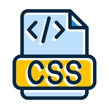 Kişisel ve ticari kullanım için Koyu Renk Simgeleri Doldurulmuş Css Vektör Kalın Çizgisi