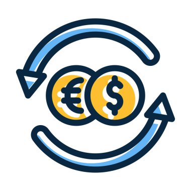 Kişisel ve ticari kullanım için Koyu Renk Simgelerini Doldurulmuş Vektör Kalın Çizgisi Değiştir