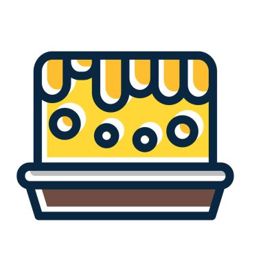 Kişisel ve ticari kullanım için Koyu Renk Simgeleri Doldurulmuş Yağ Vektörü Kalın Çizgisi