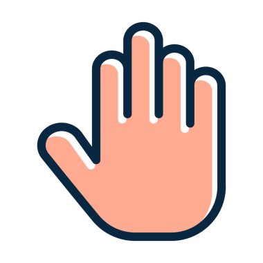 Kişisel ve ticari kullanım için Koyu Renk Simgeleri Doldurulmuş El Vektörü Kalın Çizgisi