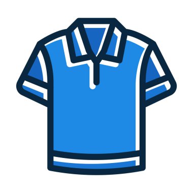 Gömlek Vektörü Kalın Çizgisi Kişisel ve Ticari Kullanım İçin Koyu Renk Simgeleriyle Dolu