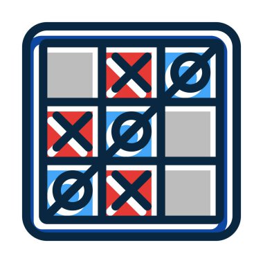 Kişisel ve ticari kullanım için Koyu Renk Simgeleri Doldurulmuş Oyun Vektörü Kalın Çizgisi