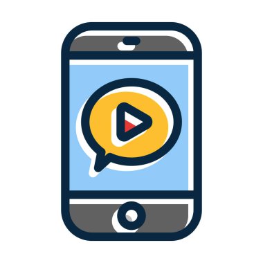 Kişisel ve ticari kullanım için Koyu Renk Simgeleri Doldurulmuş Canlı Vektör Kalın Çizgisi