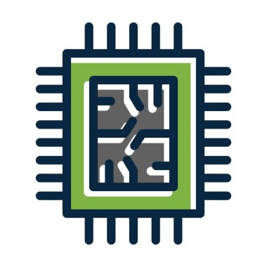 Kişisel ve ticari kullanım için Koyu Renk Simgelerini Doldurulmuş Chip Vector Kalın Çizgisi