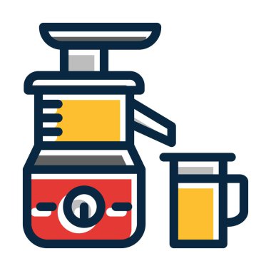 Gıda Karıştırıcı Kalın Çizgisi Kişisel ve Ticari Kullanım İçin Koyu Renk Simgeleri Dolduruldu