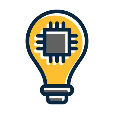 Kişisel ve Ticari Kullanım İçin Koyu Renk Simgelerini Doldurulmuş İcat Vektörü Kalın Çizgisi