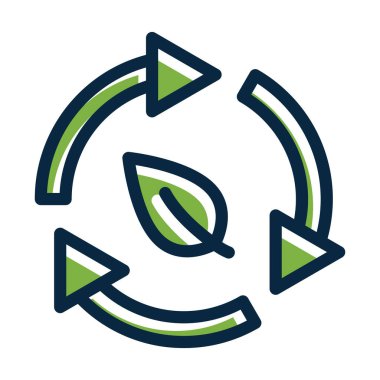 Biyolojik Enerji Vektörü Kalın Çizgisi Kişisel ve Ticari Kullanım İçin Koyu Renk Simgeleri Dolduruldu