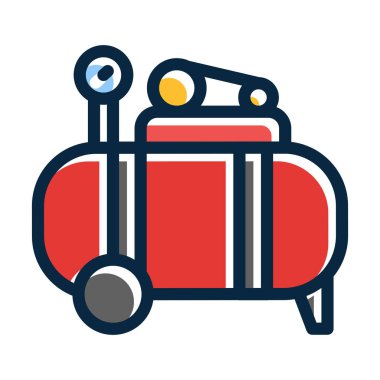 Kişisel ve ticari kullanım için Koyu Renk Simgeleri Doldurulmuş Sıkıştırıcı Vektör Çizgisi