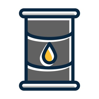 Fıçı Vektör Kalın Çizgisi Kişisel ve Ticari Kullanım İçin Koyu Renk Simgeleri Dolduruldu