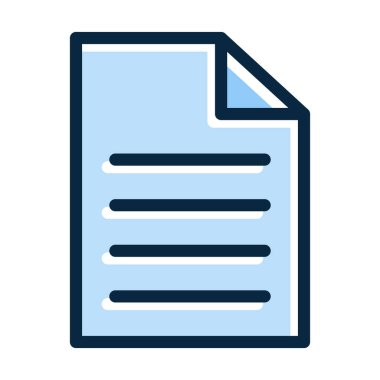 Kişisel ve Ticari Kullanım İçin Koyu Renk Simgelerini Doldurulmuş Dosya Vektörü Kalın Çizgisi