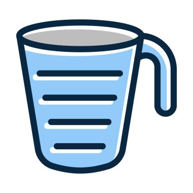 Kişisel ve Ticari Kullanım İçin Koyu Renk Simgeleri Doldurulmuş Kupa Vektörü Kalın Çizgisi