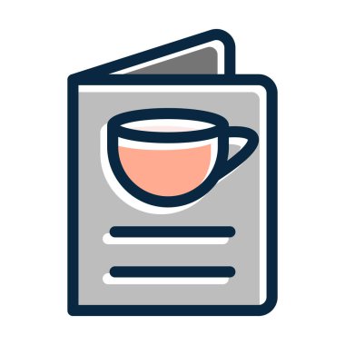 Menü Vektörü Kalın Çizgisi Kişisel ve Ticari Kullanım İçin Koyu Renk Simgeleri Dolduruldu