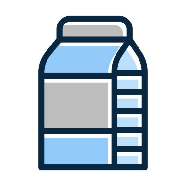 Kişisel ve ticari kullanım için Koyu Renk Simgeleri Doldurulmuş Süt Vektörü Kalın Çizgisi