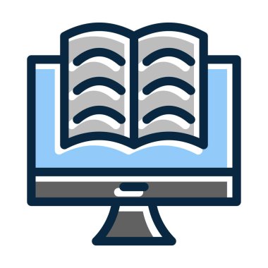 Kişisel ve Ticari Kullanım İçin Koyu Renk Simgelerini Doldurulmuş Etraining Vektör Kalın Çizgisi