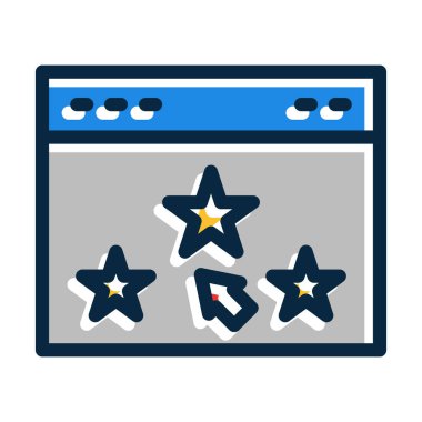 Kişisel ve Ticari Kullanım İçin Koyu Renk Simgelerini Doldurulmuş Oy Oranı Kalın Çizgisi